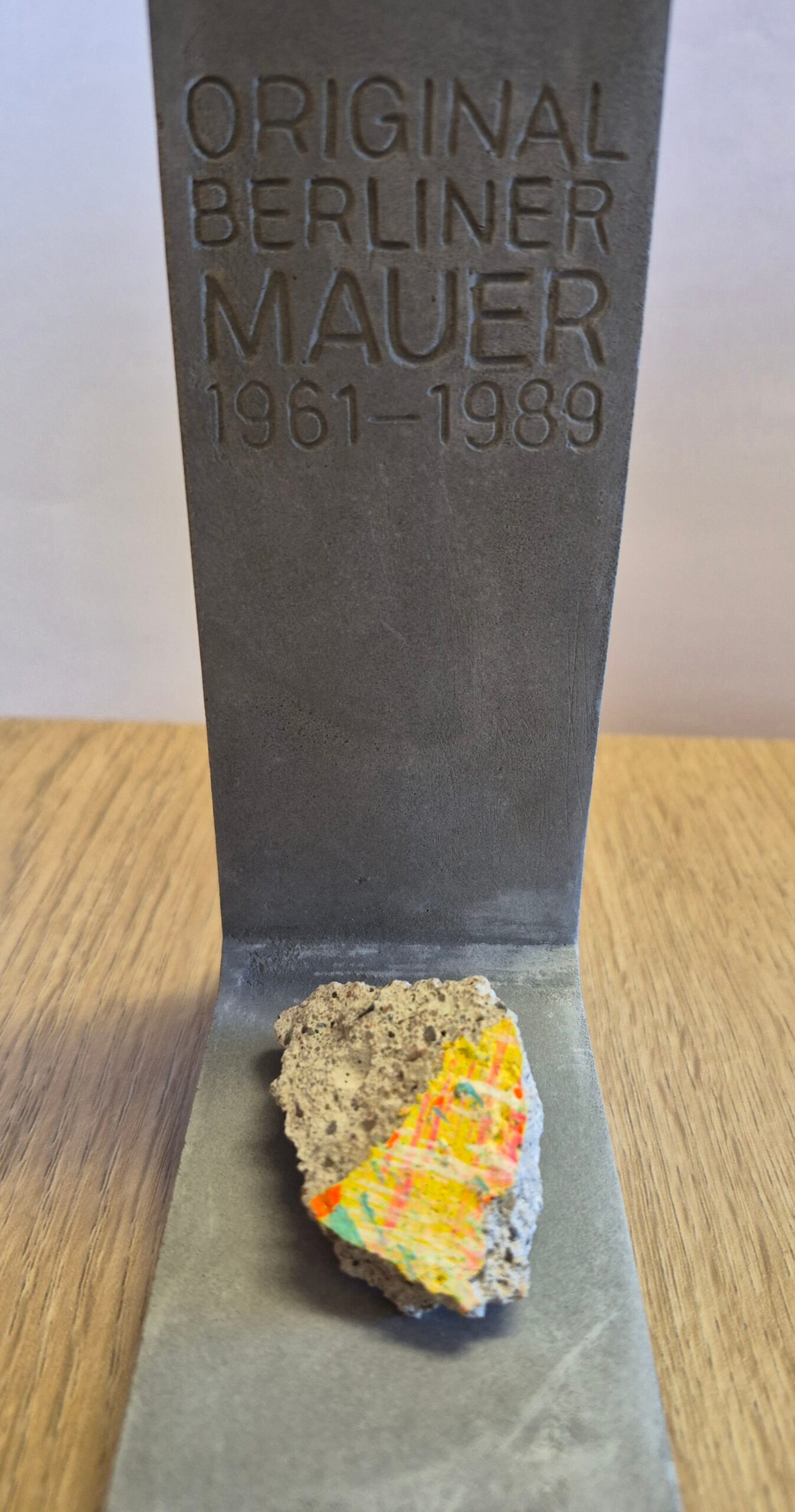 Stunning Genuine Piece of The Berlin Wall Mounted on Replica Panel of The Wall - Image 13