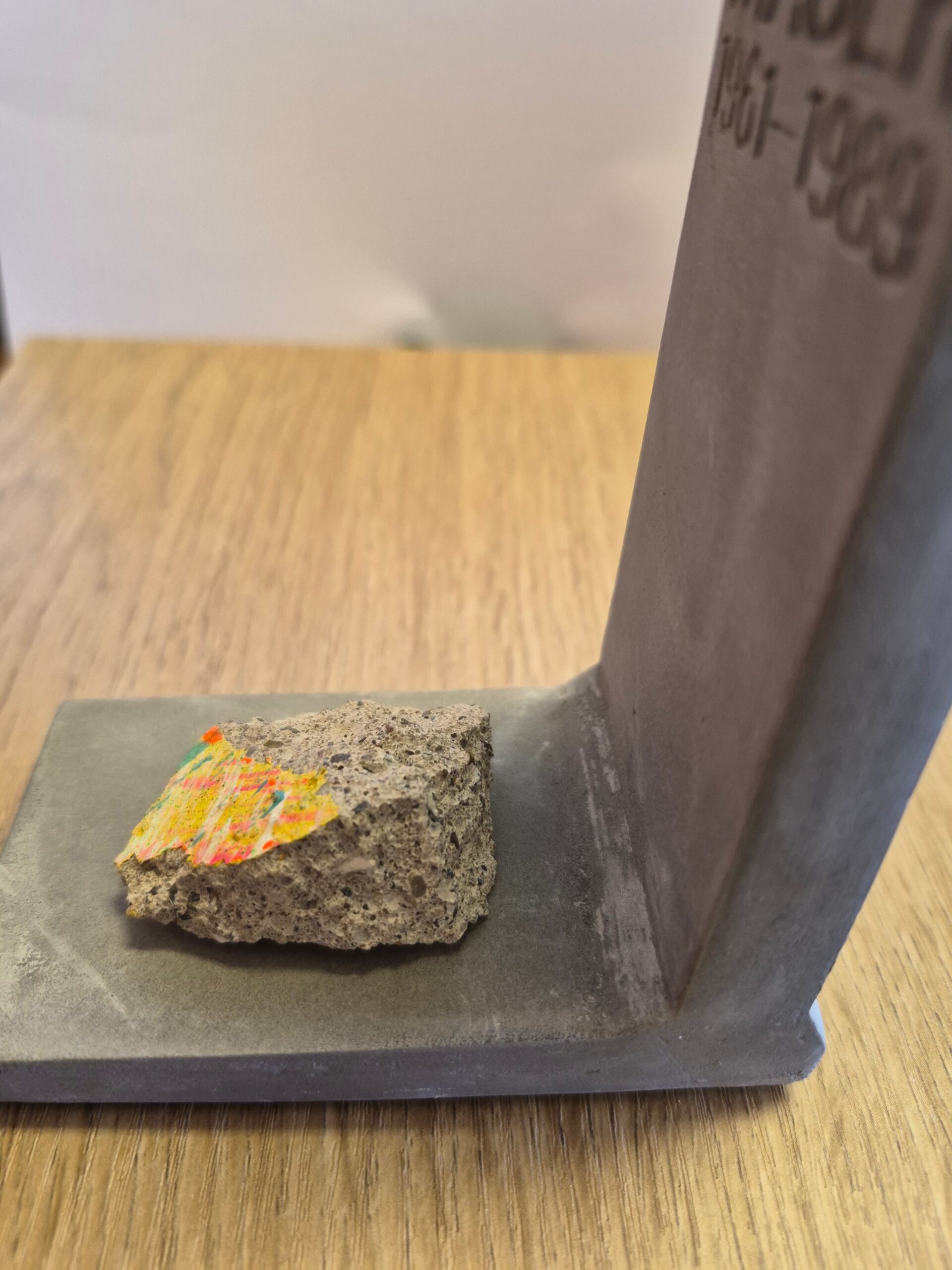 Stunning Genuine Piece of The Berlin Wall Mounted on Replica Panel of The Wall - Image 7