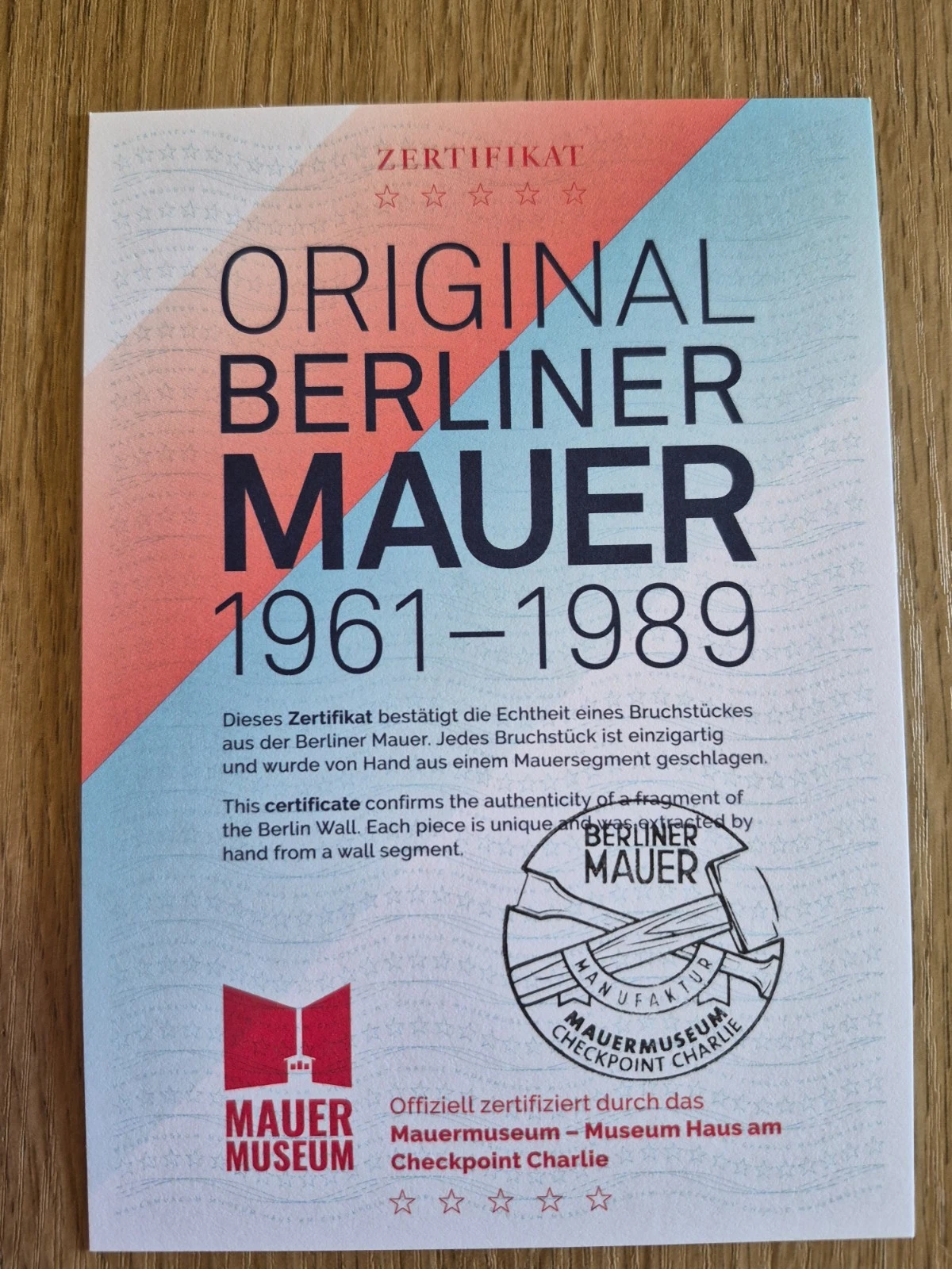 Stunning Genuine Piece of The Berlin Wall Mounted on Replica Panel of The Wall - Image 8