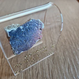 Genuine Berlin Wall Piece – Size S 4cm – Acrylic Display – Historic Collectible - 36th Anniversary