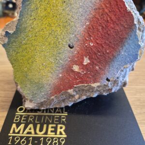 Original Very Large 9 cm Piece of the BERLIN WALL on Perspex Display + COA