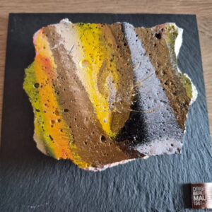 Original Very Large 10 cm Piece of the BERLIN WALL on Slate Display + COA