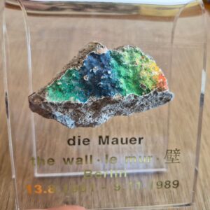 Germany Original Genuine Piece of The Berlin Wall Size M 5 cm in Acrylic Display