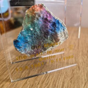 Germany Original Genuine Piece of The Berlin Wall Size M 5 cm in Acrylic Display